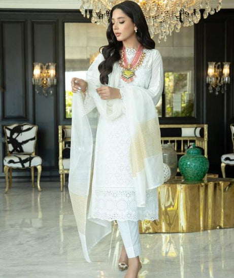 Kalyan Emb Festive Collection`22 White