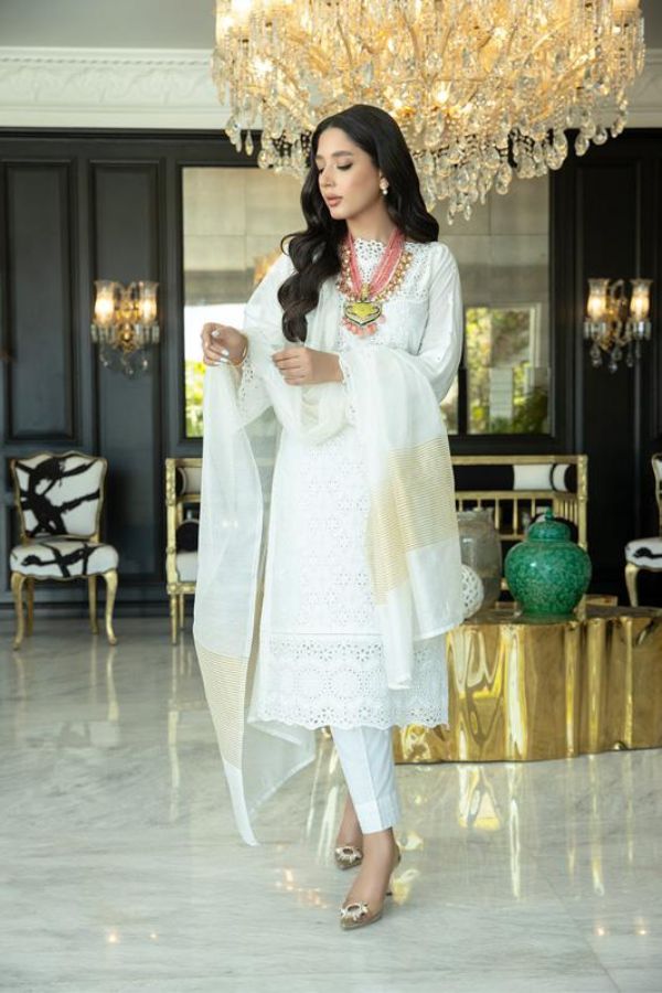 Kalyan Emb Festive Collection`22 White