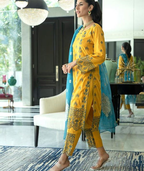 Kalyan Emb Festive Collection`22 Yellow