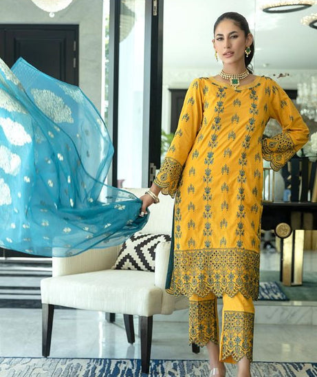 Kalyan Emb Festive Collection`22 Yellow