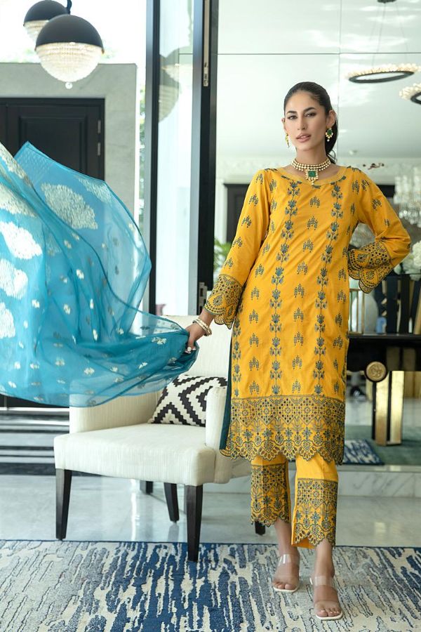 Kalyan Emb Festive Collection`22 Yellow