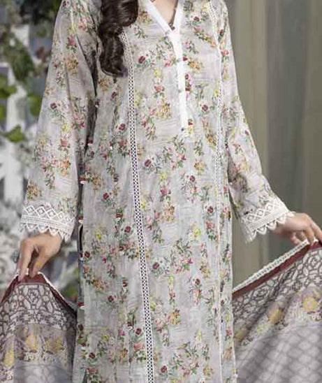 Kanwal Digital Print Lawn`22 D#01 Grey