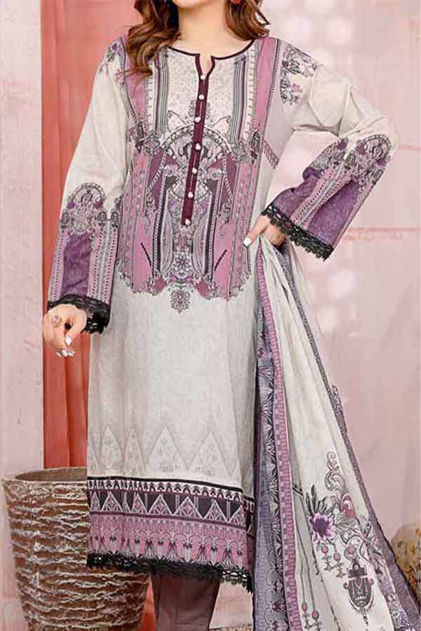 Kanwal Digital Print Lawn`22 D#103 L Brown