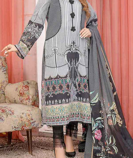 Kanwal Digital Print Lawn`22 D#105 Black