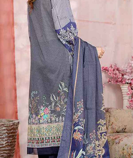 Kanwal Digital Print Lawn`22 D#105 Blue
