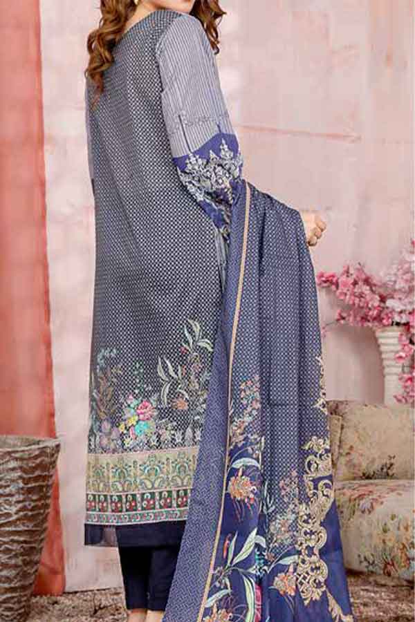 Kanwal Digital Print Lawn`22 D#105 Blue