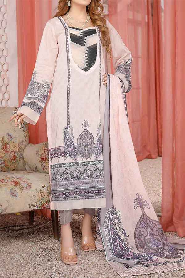 Kanwal Digital Print Lawn`22 D#106 Grey