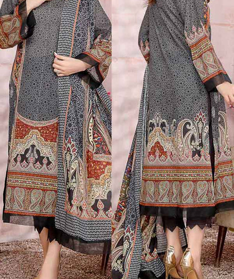 Kanwal Digital Print Lawn`22 D#107 Black