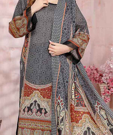 Kanwal Digital Print Lawn`22 D#107 Black