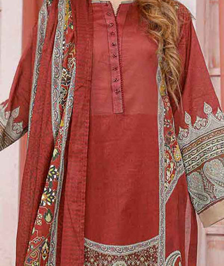 Kanwal Digital Print Lawn`22 D#107 Maroon