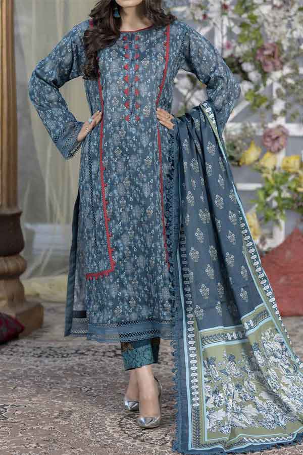 Kanwal Digital Print Lawn`22 D#05 Zink