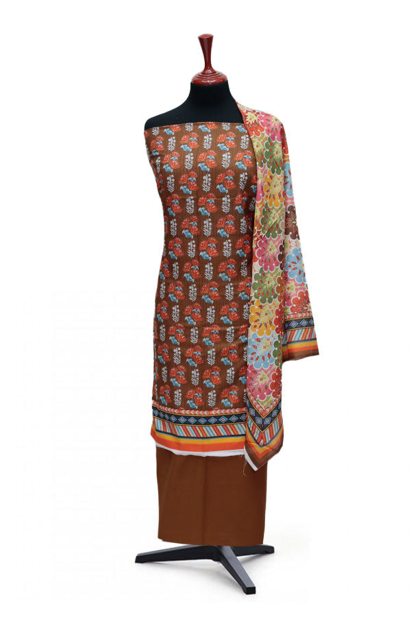 Kanwal Print Lawn'24 D#145 (D Brown)