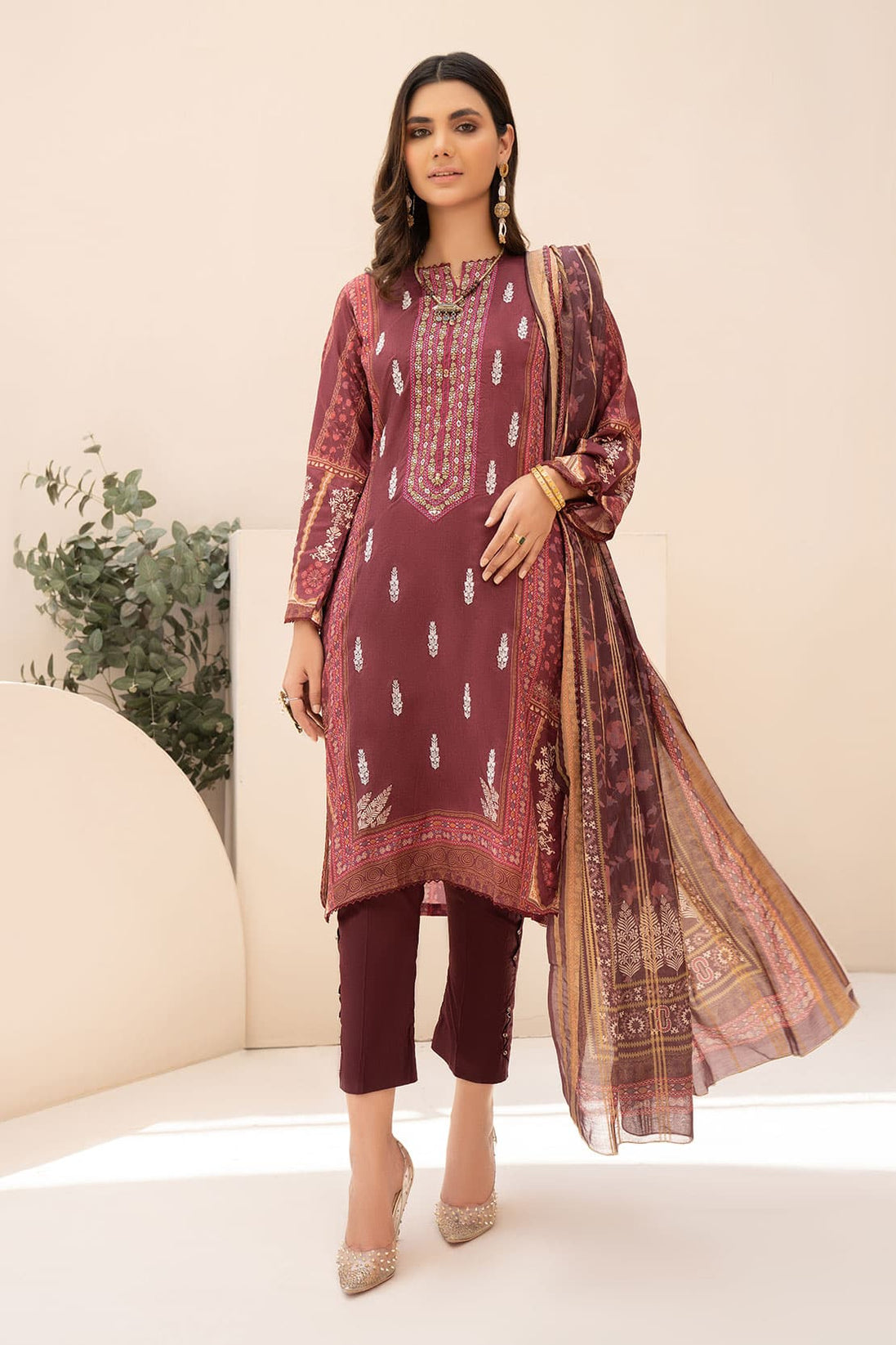Kastoor Digital Emb Linen'22 D#7004