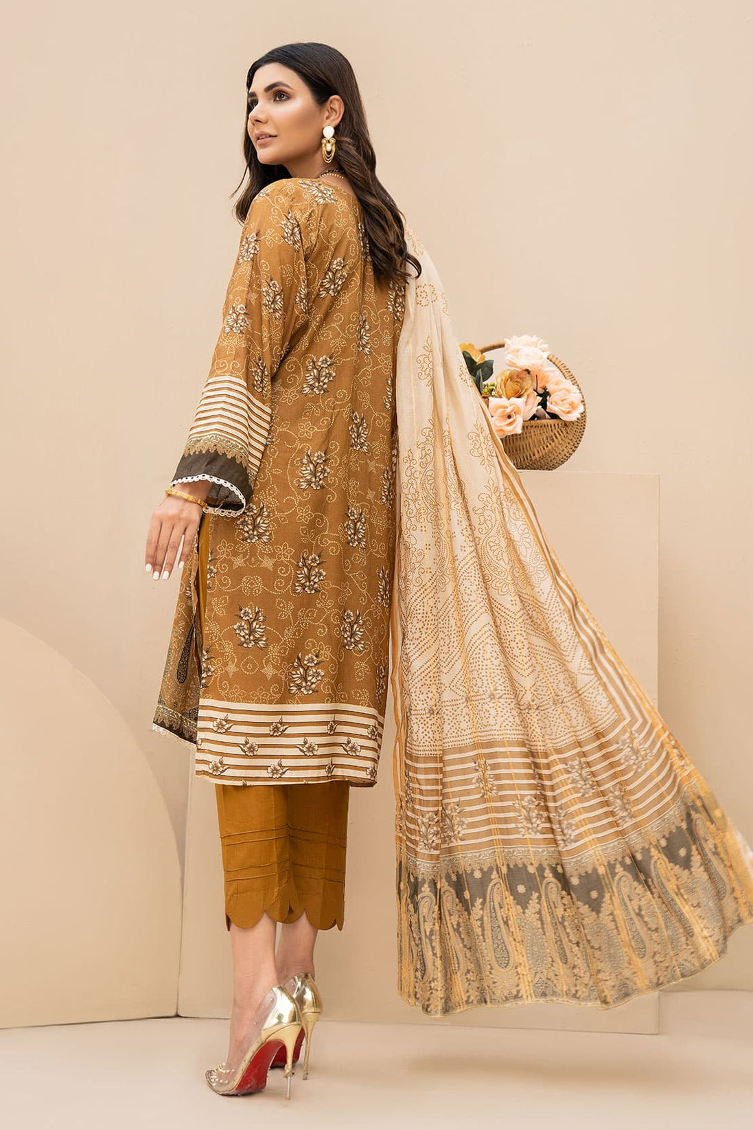 Kastoor Digital Emb Linen'22 D#7005