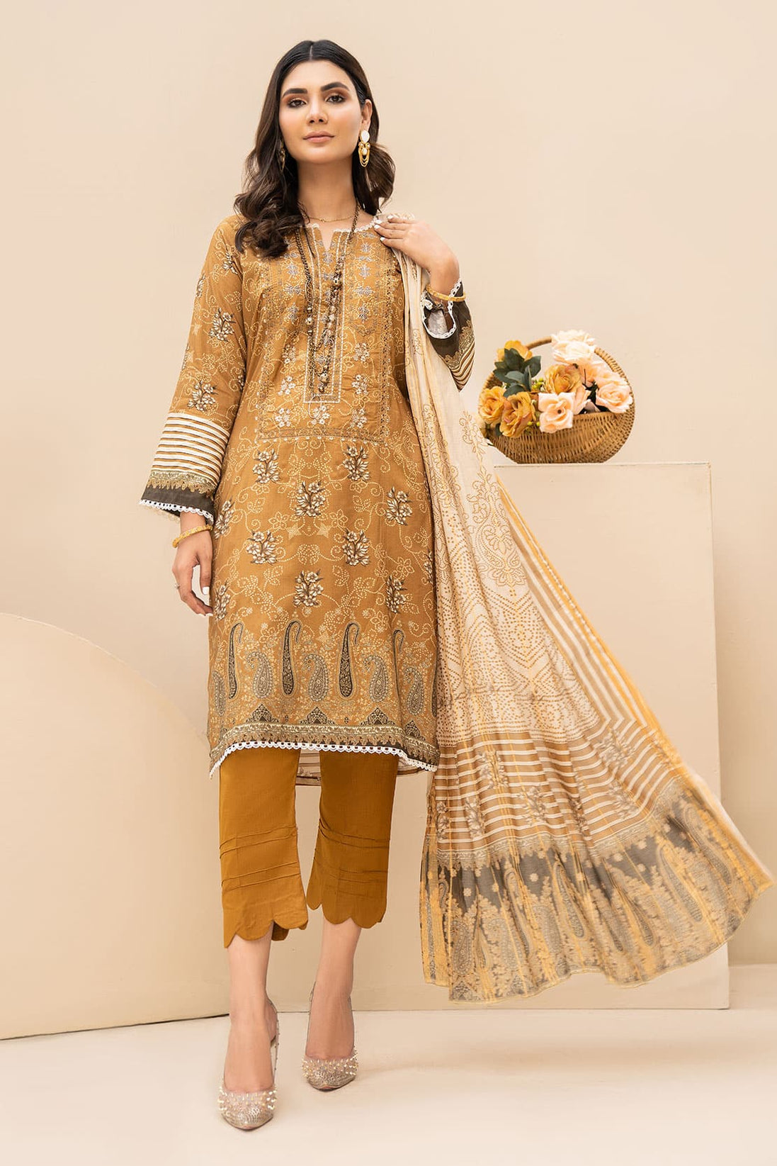 Kastoor Digital Emb Linen'22 D#7005
