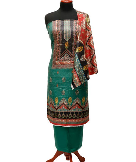 Khaddi DP Classic Linen`22 D#4330 D Green