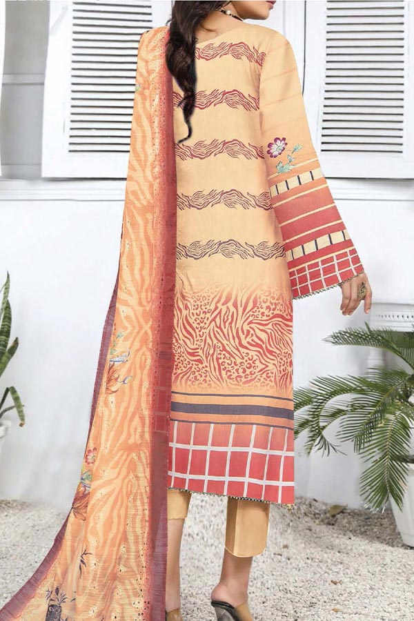 Khadija`s C-Kari Viscose`24 Vol-439 Peach