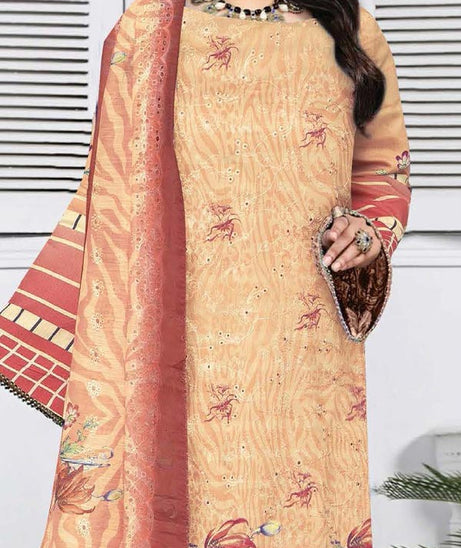 Khadija`s C-Kari Viscose`24 Vol-439 Peach