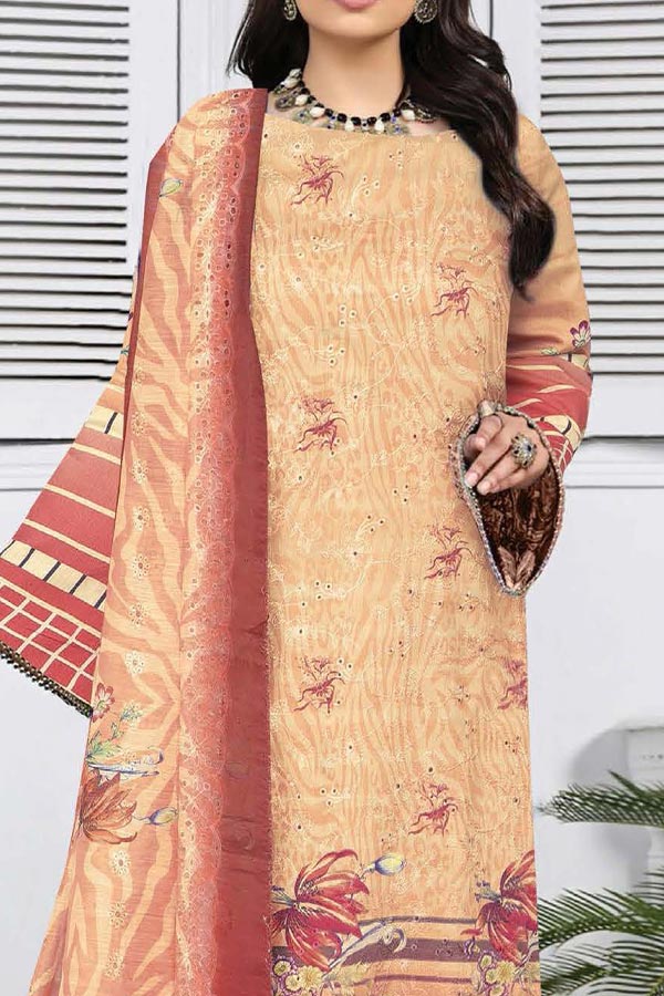 Khadija`s C-Kari Viscose`24 Vol-439 Peach