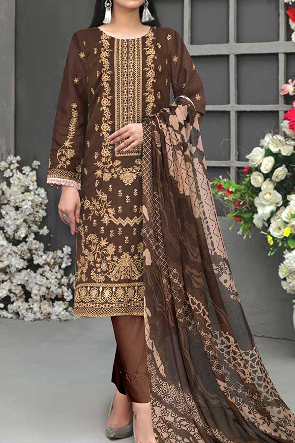 Khadija's Luxury Emb Lawn'23 D#06