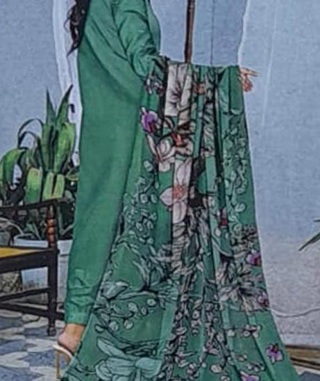 Khadija`s Mahru Emb Viscose`24 Apple Green