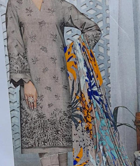 Khadija`s Mahru Emb Viscose`24 Camel