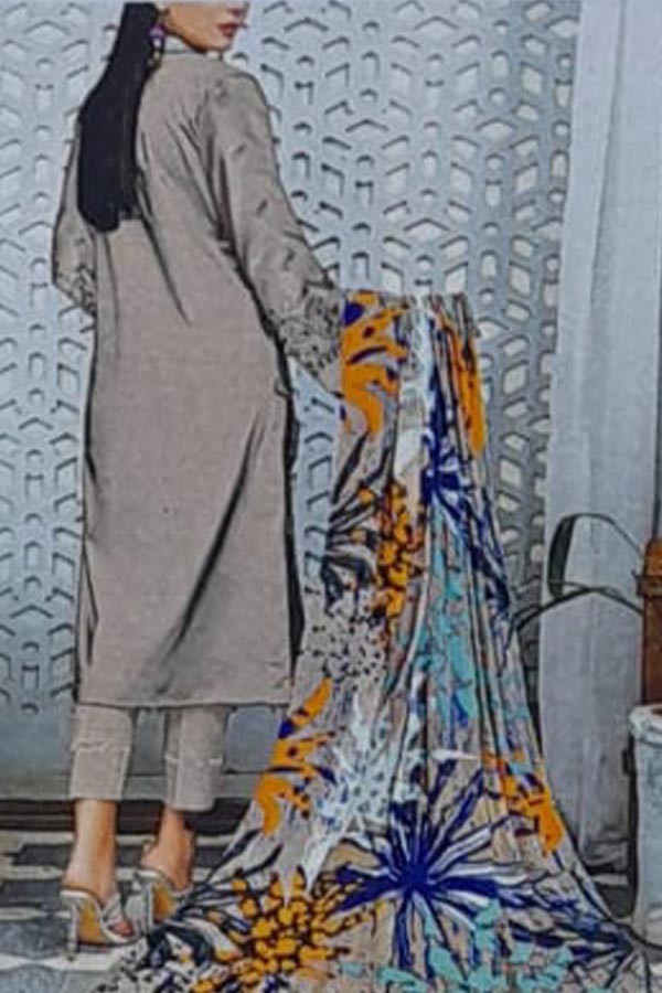 Khadija`s Mahru Emb Viscose`24 Camel