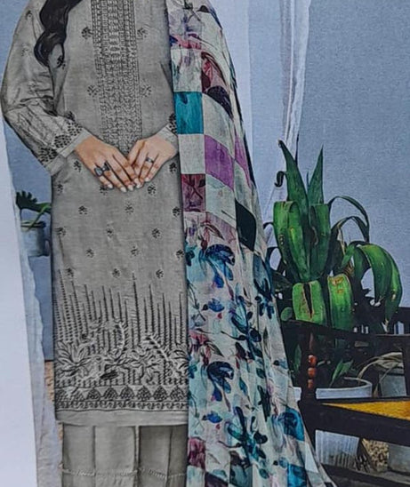 Khadija`s Mahru Emb Viscose`24 L-Brown