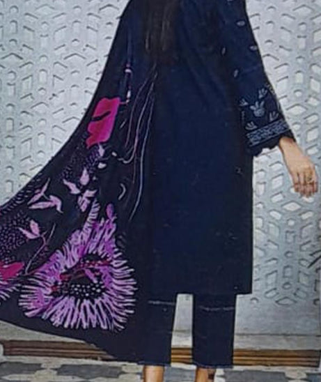 Khadija`s Mahru Emb Viscose`24 Nevy Blue
