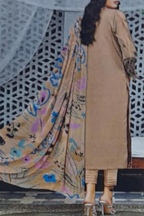 Khadija`s Mahru Emb Viscose`24 Peach