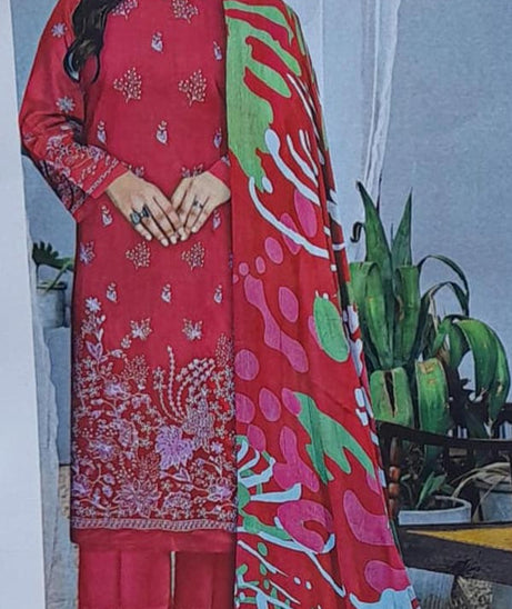 Khadija`s Mahru Emb Viscose`24 Pink