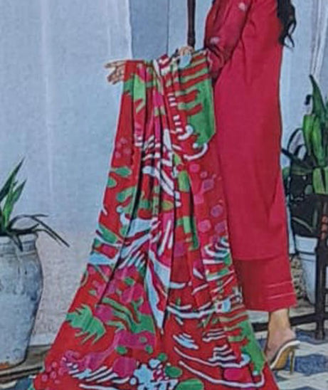 Khadija`s Mahru Emb Viscose`24 Pink