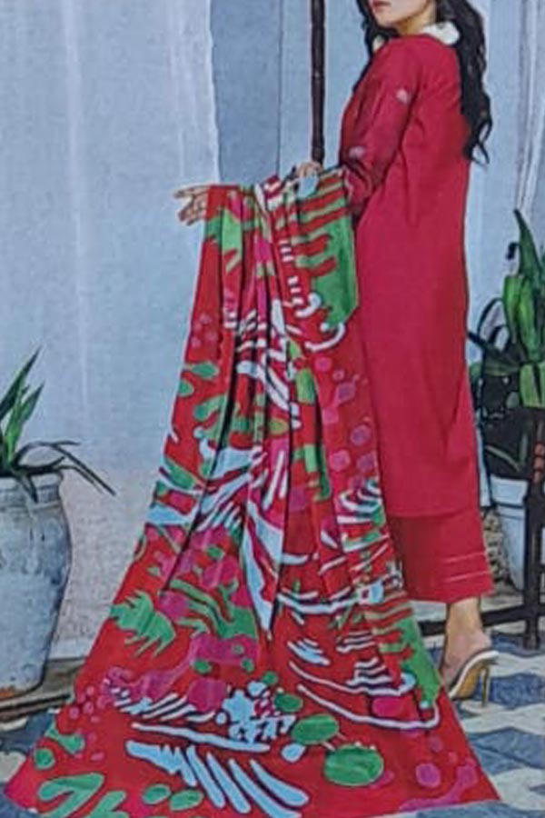 Khadija`s Mahru Emb Viscose`24 Pink