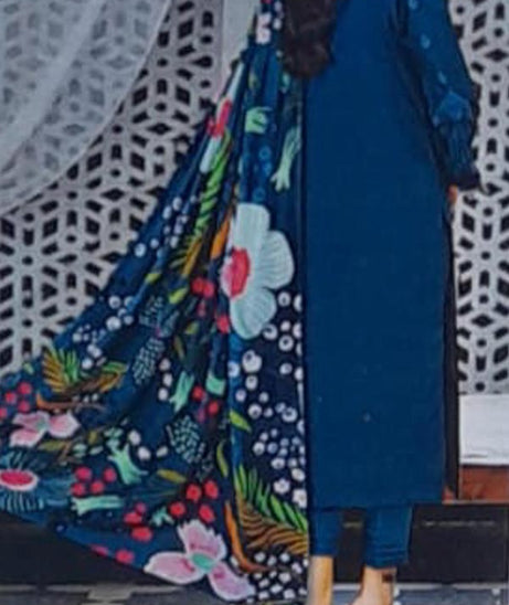 Khadija`s Mahru Emb Viscose`24 Sea Green