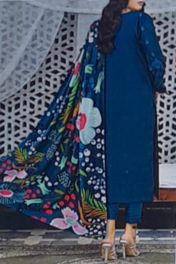 Khadija`s Mahru Emb Viscose`24 Sea Green