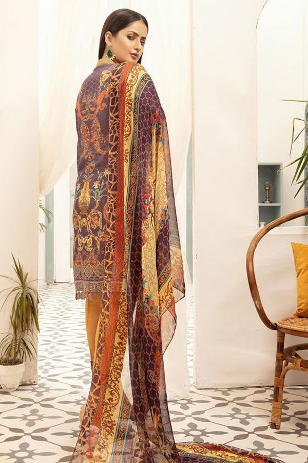 Khaki D/Emb Print Karandi`20 D#9