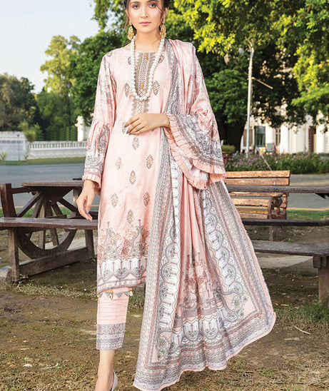 Khanam D/Emb Twin Linen`22 D#03