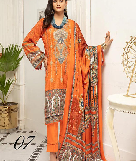 Khazina Emb Digital Print Cotail'20 D#7