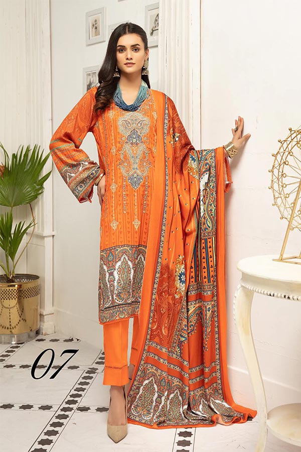 Khazina Emb Digital Print Cotail'20 D#7