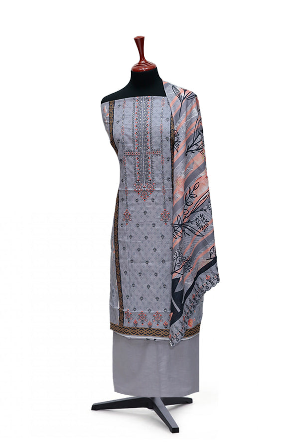 Kiran Emb Lawn`24 D#32 (Grey)