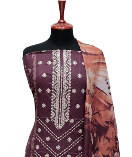 Kiran Emb Lawn`24 D#35 (Maroon)
