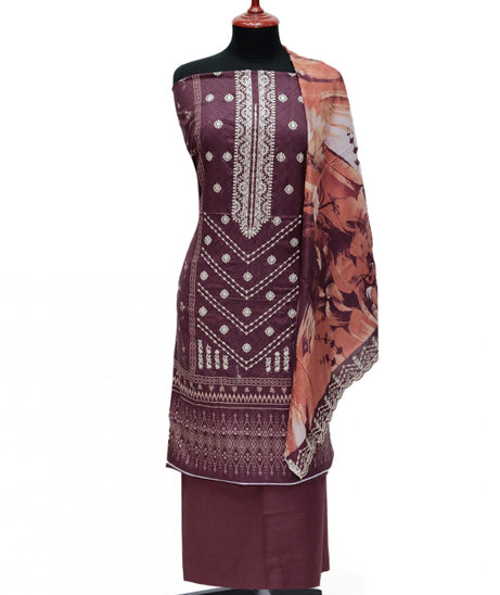 Kiran Emb Lawn`24 D#35 (Maroon)
