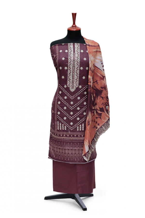 Kiran Emb Lawn`24 D#35 (Maroon)
