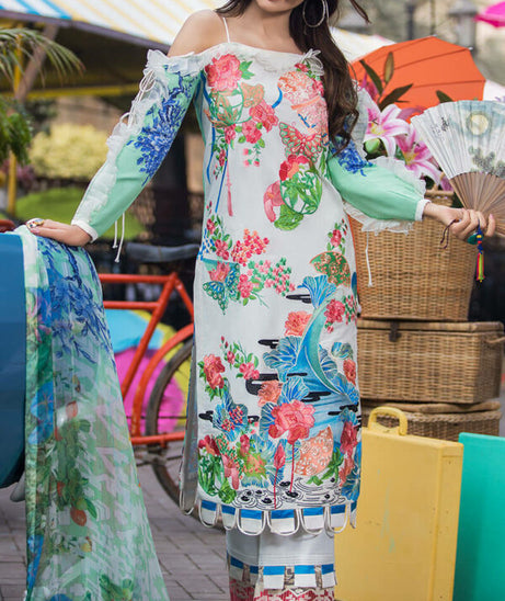 Asifa &amp; Nabeel Luxury Lawn 2 S/S`21 LA#02