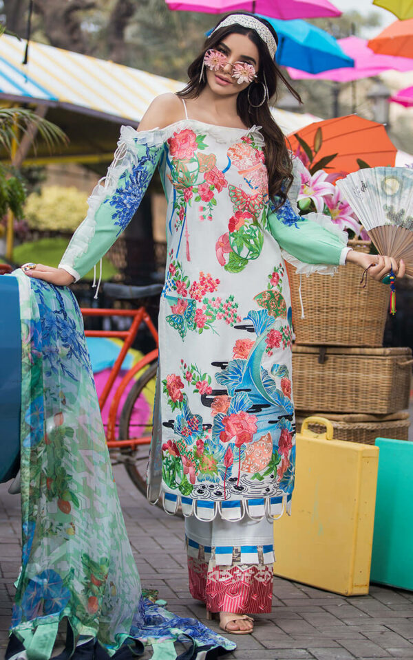 Asifa &amp; Nabeel Luxury Lawn 2 S/S`21 LA#02