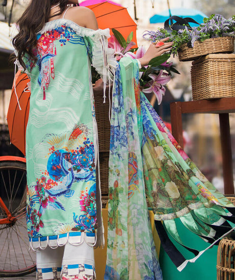 Asifa &amp; Nabeel Luxury Lawn 2 S/S`21 LA#02