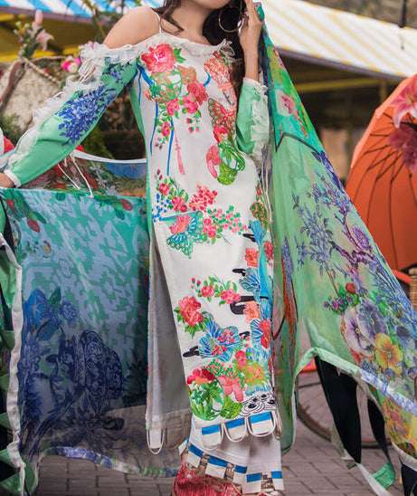 Asifa &amp; Nabeel Luxury Lawn 2 S/S`21 LA#02