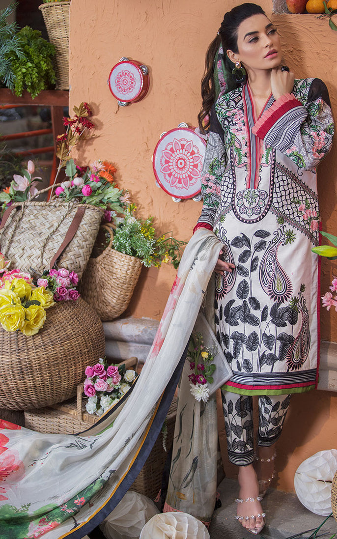 Asifa &amp; Nabeel Luxury Lawn 2 S/S`21 LA#08