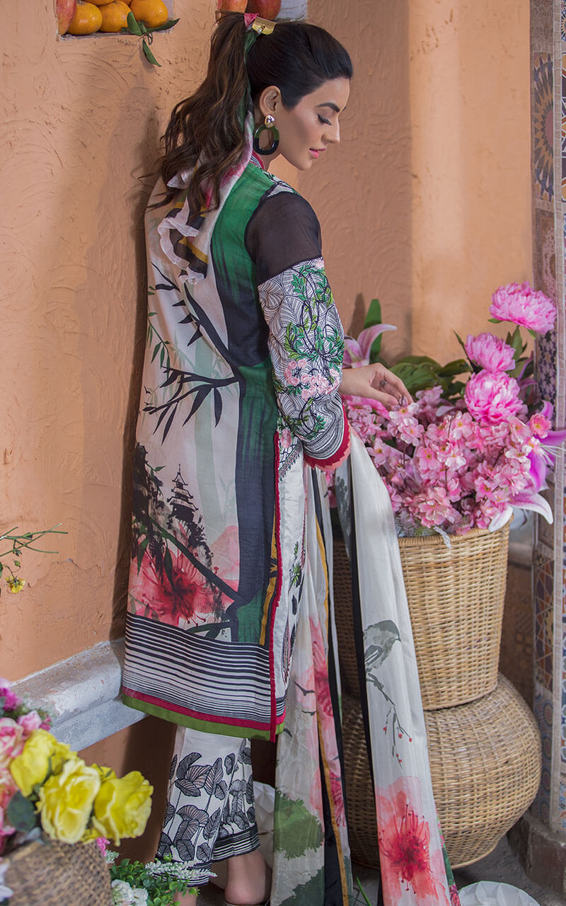 Asifa &amp; Nabeel Luxury Lawn 2 S/S`21 LA#08