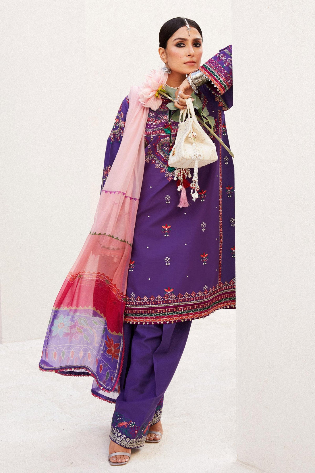 Zara Shahjahan Lawn Unstitched 2024 LAMIA-7B